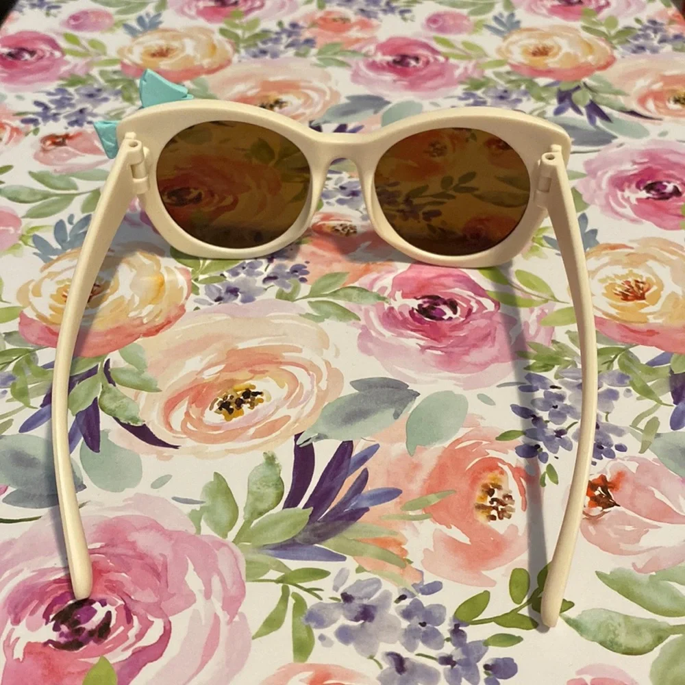 Little girls ivory sunglasses w charms